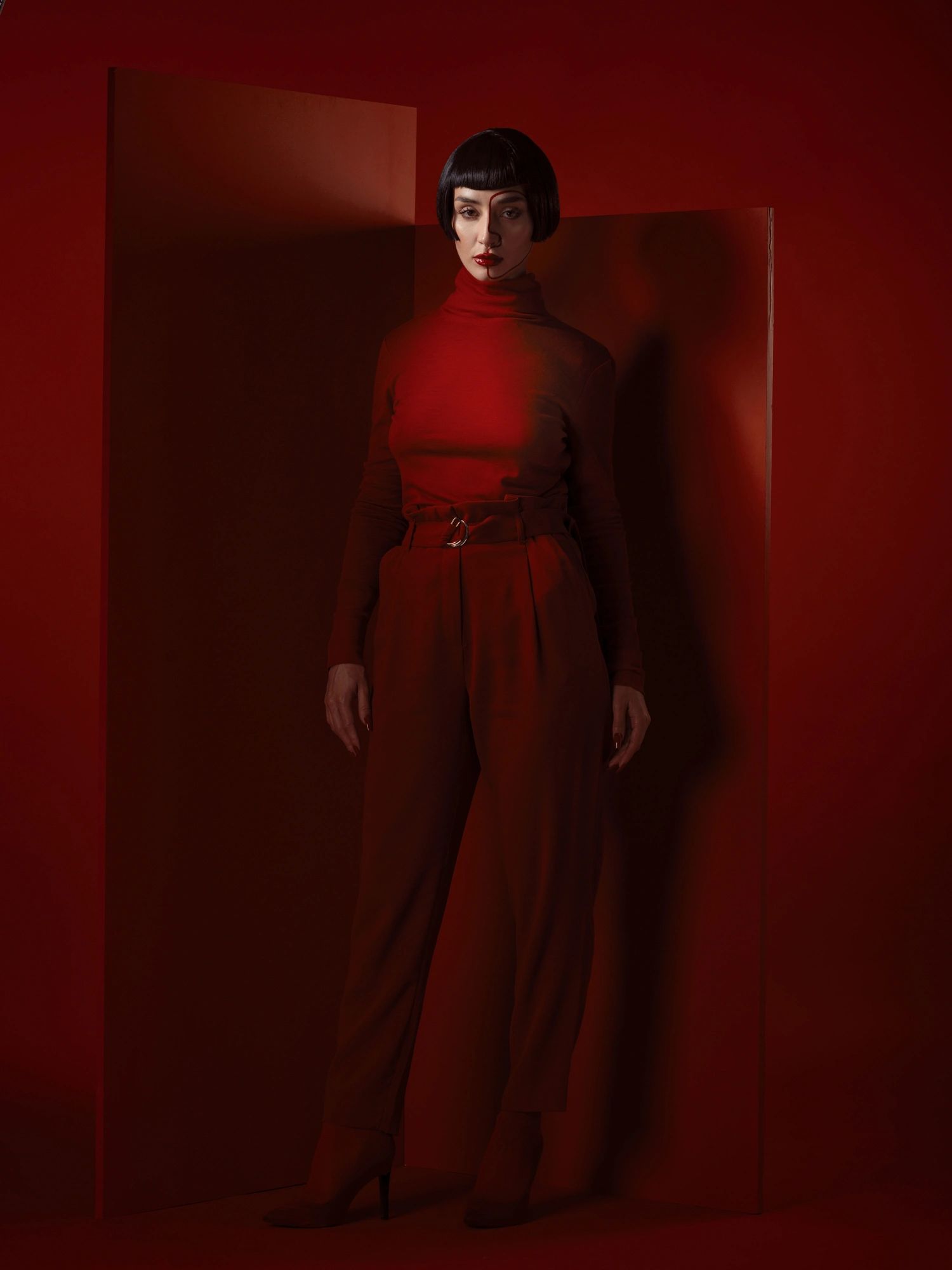 Bold fashion portrait with premium editorial styling